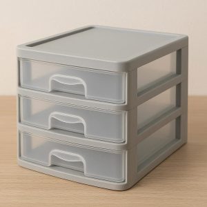 Stackable Drawer Desktop Organizer with 3 Layers for Small Items Storage
